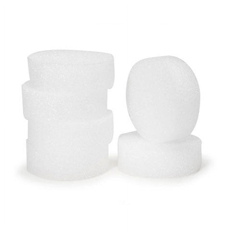 FloraCraft White Styrofoam Discs, 3 x 1 inches, 6 Pieces